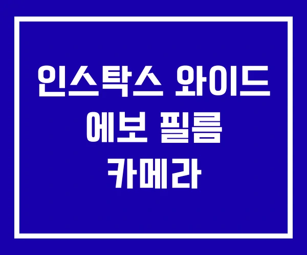 인스탁스 와이드 에보 필름 카메라