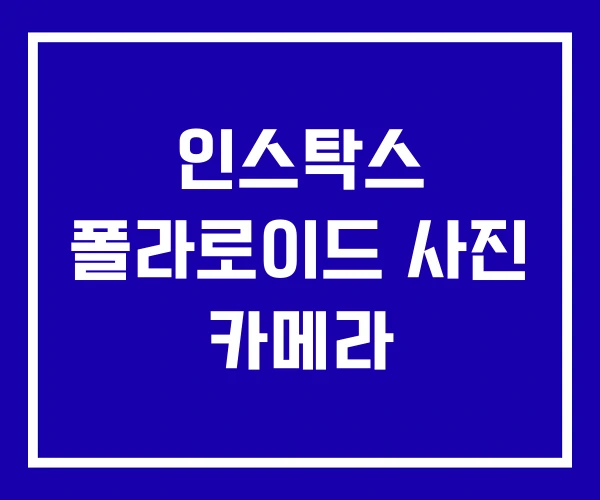 인스탁스 폴라로이드 사진 카메라