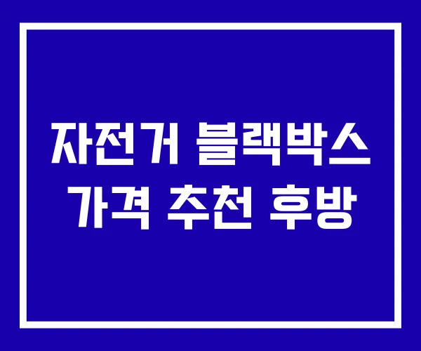 자전거 블랙박스 가격 추천 후방