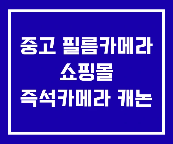 중고 필름카메라 쇼핑몰 즉석카메라 캐논