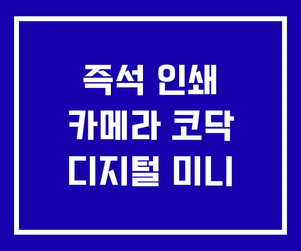 즉석 인쇄 카메라 코닥 디지털 미니 즉석 인쇄 카메라 코닥 디지털 미니