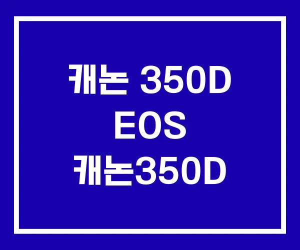캐논 350D EOS 캐논350D