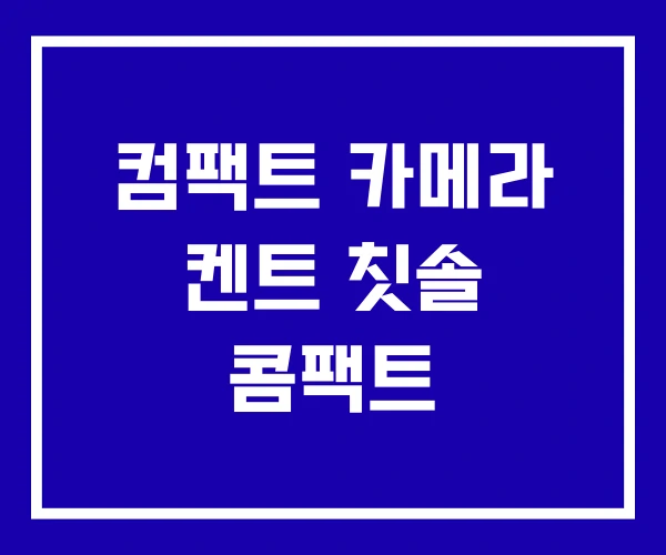 컴팩트 카메라 켄트 칫솔 콤팩트