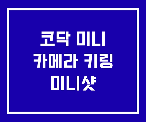 코닥 미니 카메라 키링 미니샷