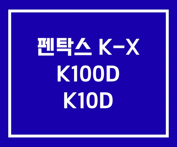 펜탁스 K-X K100D K10D