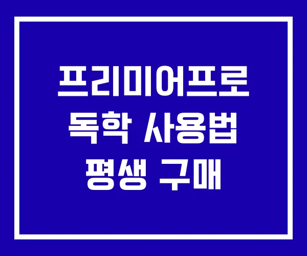 프리미어프로 독학 사용법 평생 구매