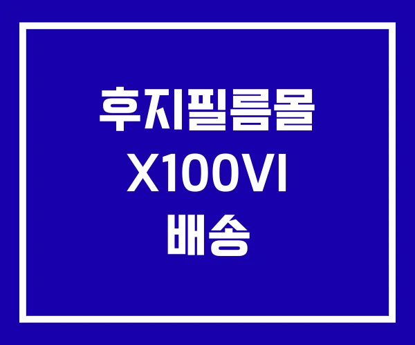 후지필름몰 X100VI 배송