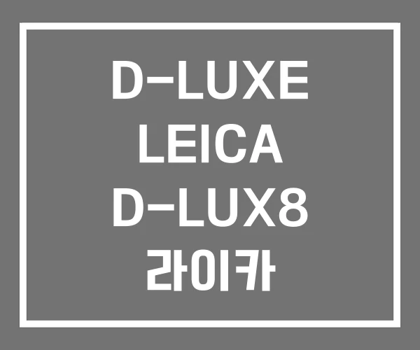 D-LUXE LEICA D-LUX8 라이카 D-LUX
