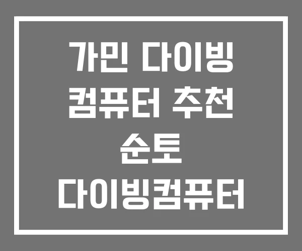 가민 다이빙 컴퓨터 추천 순토 다이빙컴퓨터