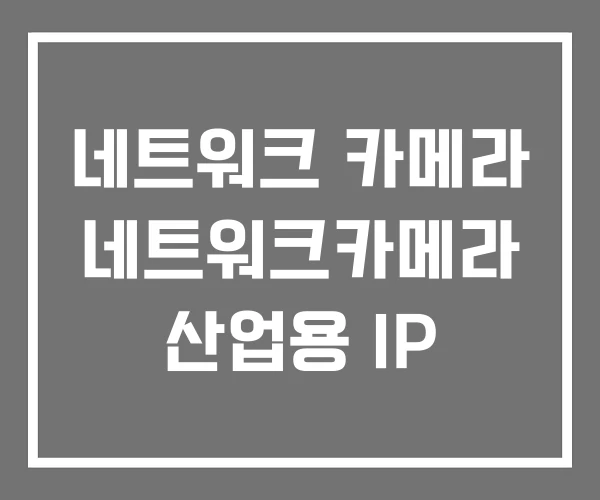 네트워크 카메라 네트워크카메라 산업용 IP