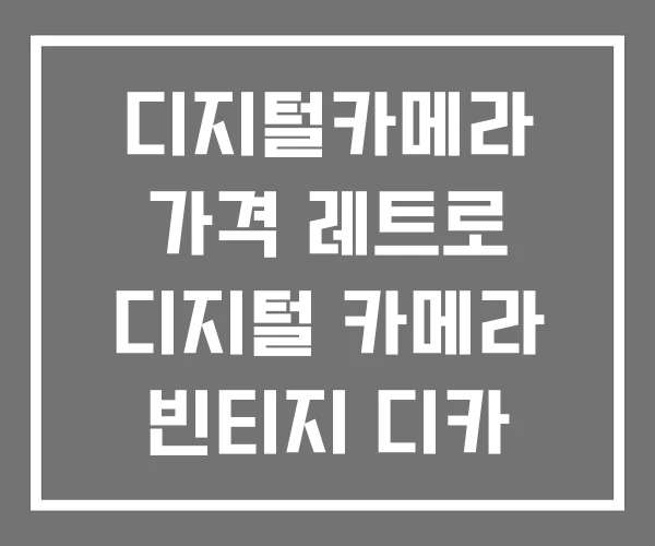 디지털카메라 가격 레트로 디지털 카메라 빈티지 디카