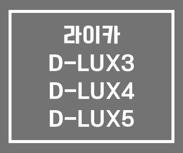 라이카 D-LUX3 D-LUX4 D-LUX5