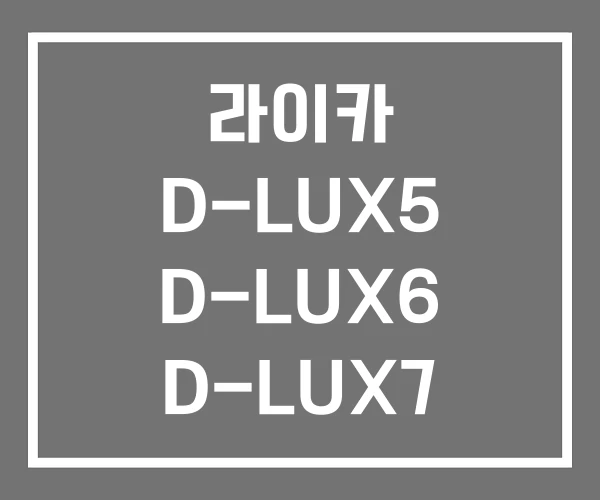 라이카 D-LUX5 D-LUX6 D-LUX7