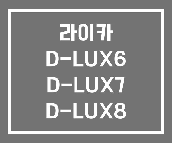 라이카 D-LUX6 D-LUX7 D-LUX8