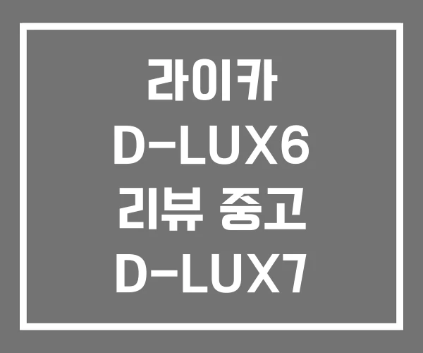 라이카 D-LUX6 리뷰 중고 D-LUX7 라이카 D-LUX6 리뷰 중고 D-LUX7