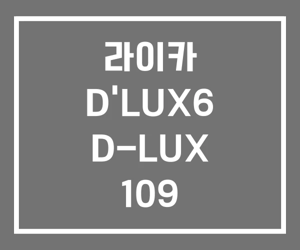 라이카 D’LUX6 D-LUX 109 D-LUX6