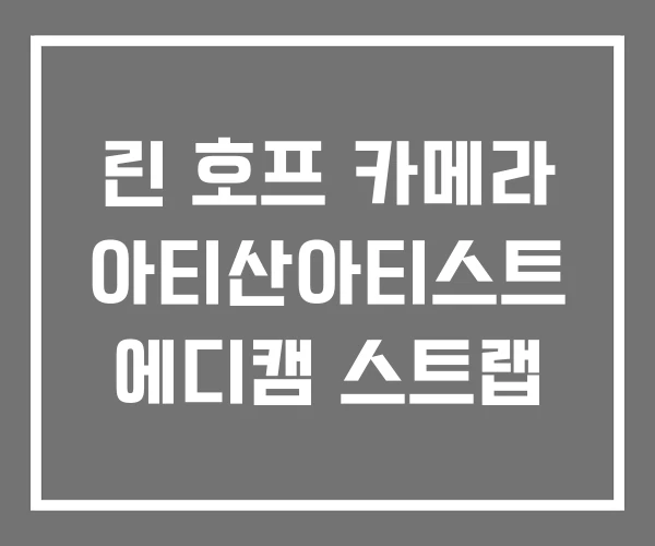 린 호프 카메라 아티산아티스트 에디캠 스트랩