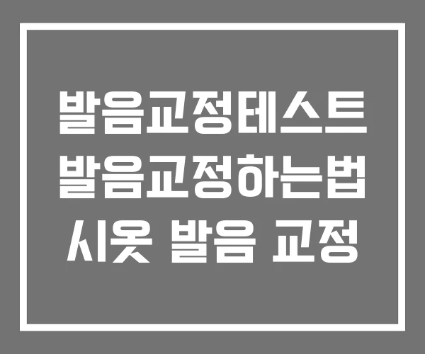 발음교정테스트 발음교정하는법 시옷 발음 교정