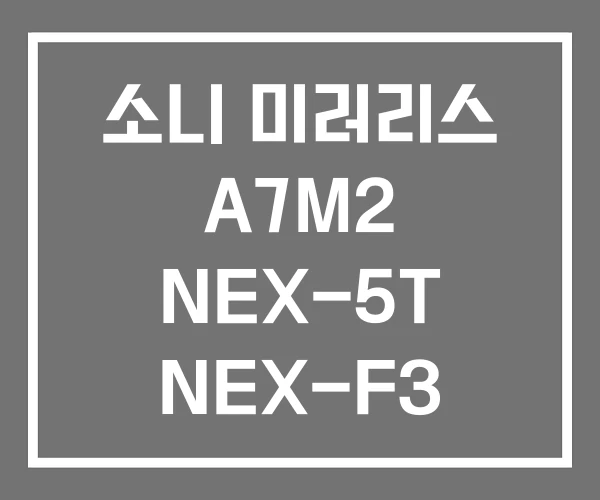 소니 미러리스 A7M2 NEX-5T NEX-F3