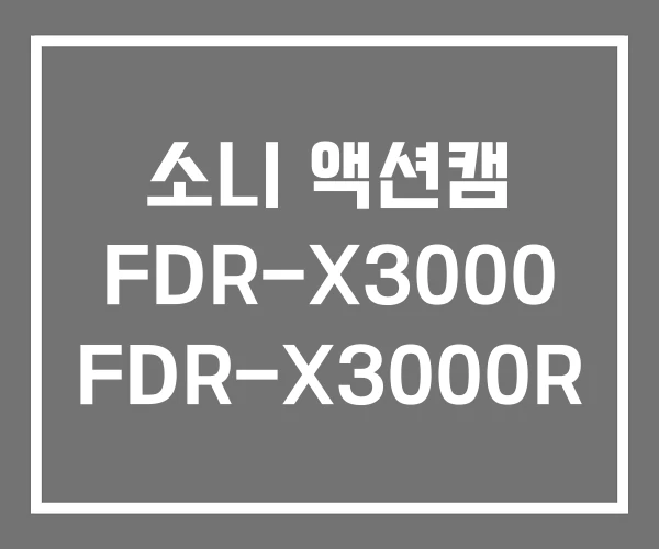 소니 액션캠 FDR-X3000 FDR-X3000R