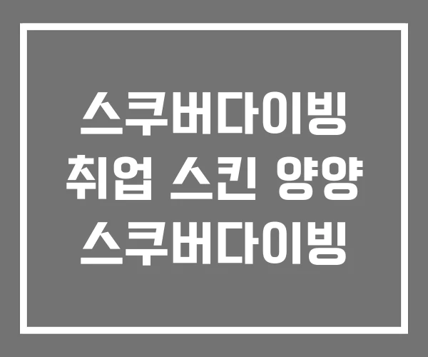 스쿠버다이빙 취업 스킨 양양 스쿠버다이빙 스쿠버다이빙 취업 스킨 양양 스쿠버다이빙
