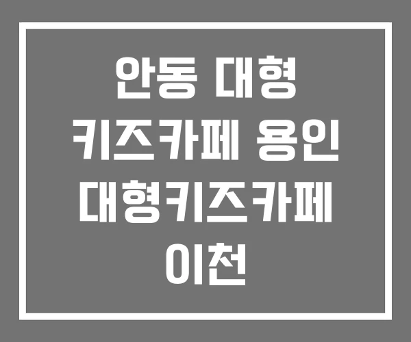 안동 대형 키즈카페 용인 대형키즈카페 이천