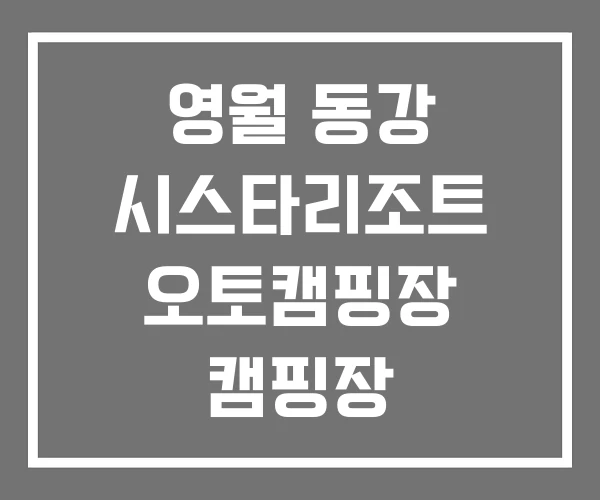 영월 동강 시스타리조트 오토캠핑장 캠핑장