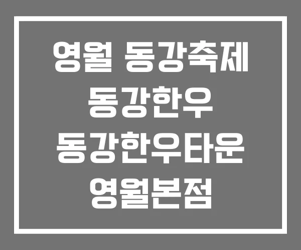 영월 동강축제 동강한우 동강한우타운 영월본점