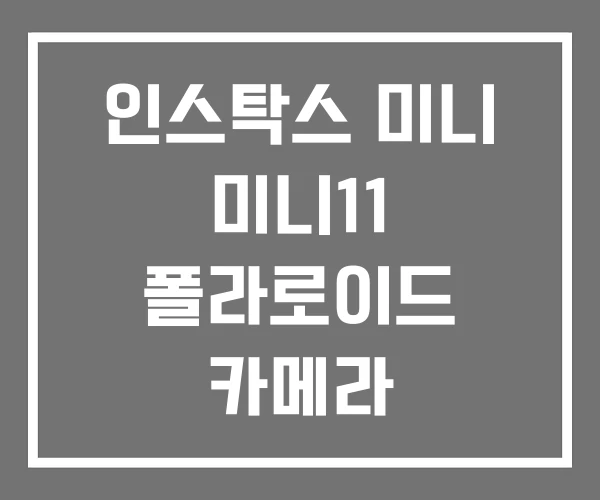 인스탁스 미니 미니11 폴라로이드 카메라