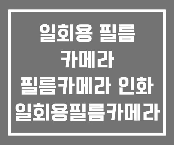 일회용 필름 카메라 필름카메라 인화 일회용필름카메라