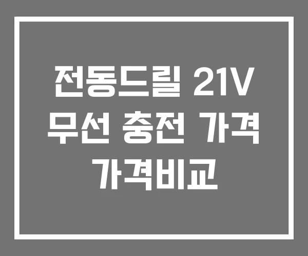 전동드릴 21V 무선 충전 가격 가격비교