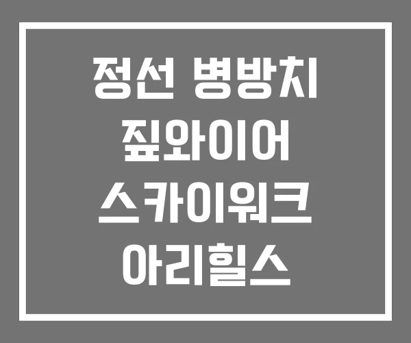 정선 병방치 짚와이어 스카이워크 아리힐스