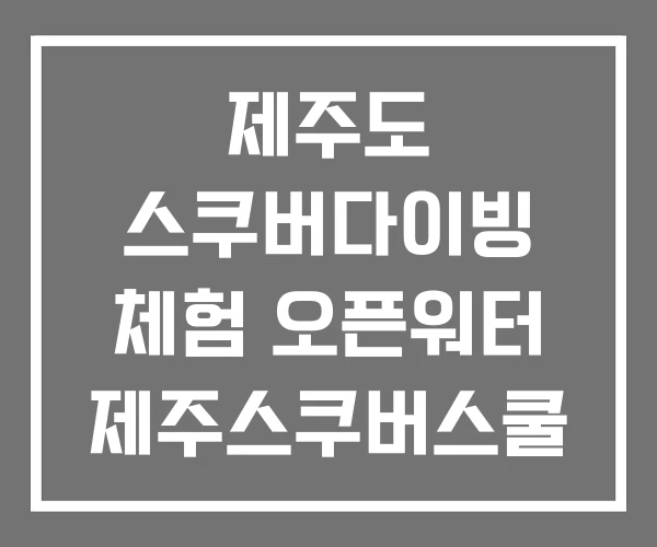 제주도 스쿠버다이빙 체험 오픈워터 제주스쿠버스쿨 제주도 스쿠버다이빙 체험 오픈워터 제주스쿠버스쿨