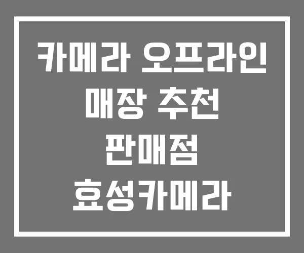 카메라 오프라인 매장 추천 판매점 효성카메라 카메라 오프라인 매장 추천 판매점 효성카메라