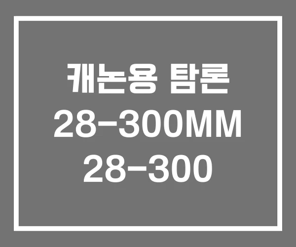 캐논용 탐론 28-300MM 28-300