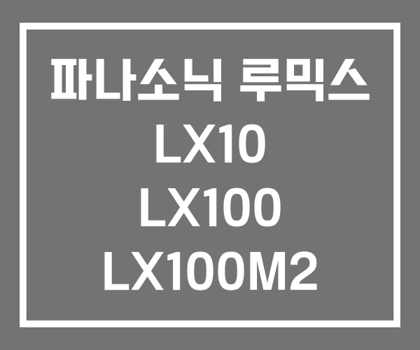 파나소닉 루믹스 LX10 LX100 LX100M2