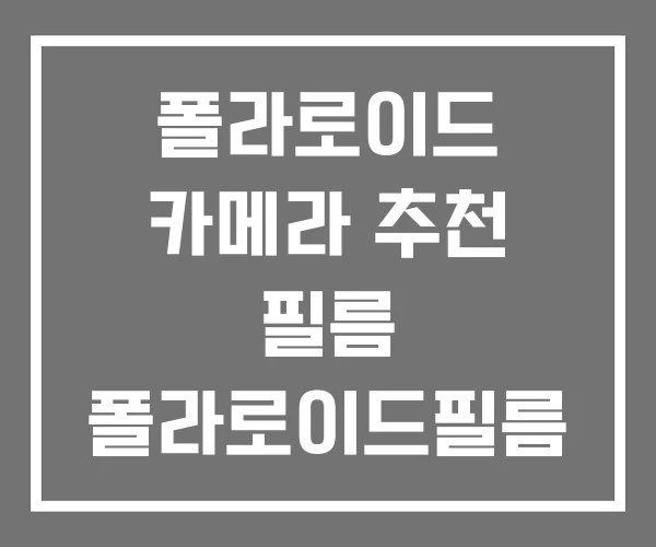 폴라로이드 카메라 추천 필름 폴라로이드필름 가격