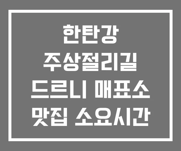 한탄강 주상절리길 드르니 매표소 맛집 소요시간